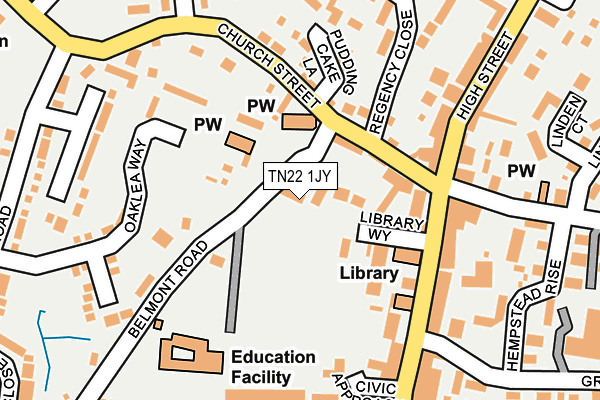TN22 1JY map - OS OpenMap – Local (Ordnance Survey)
