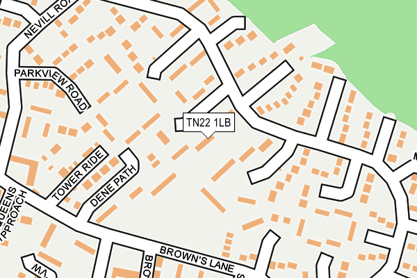 TN22 1LB map - OS OpenMap – Local (Ordnance Survey)