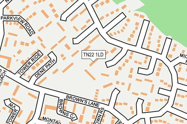 TN22 1LD map - OS OpenMap – Local (Ordnance Survey)