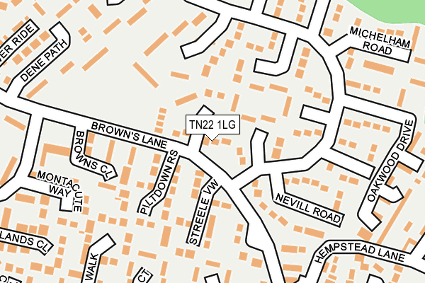 TN22 1LG map - OS OpenMap – Local (Ordnance Survey)