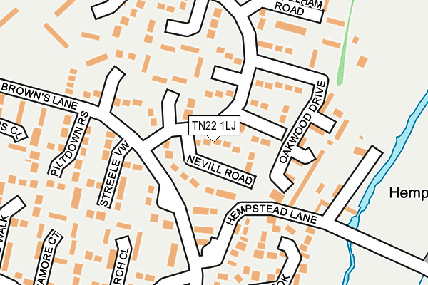 TN22 1LJ map - OS OpenMap – Local (Ordnance Survey)