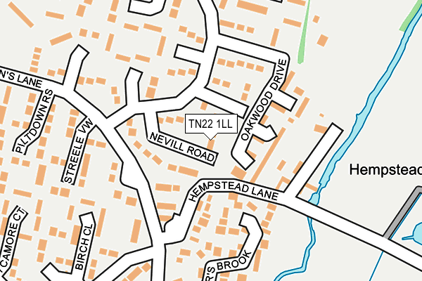 TN22 1LL map - OS OpenMap – Local (Ordnance Survey)