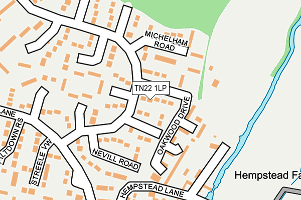 TN22 1LP map - OS OpenMap – Local (Ordnance Survey)