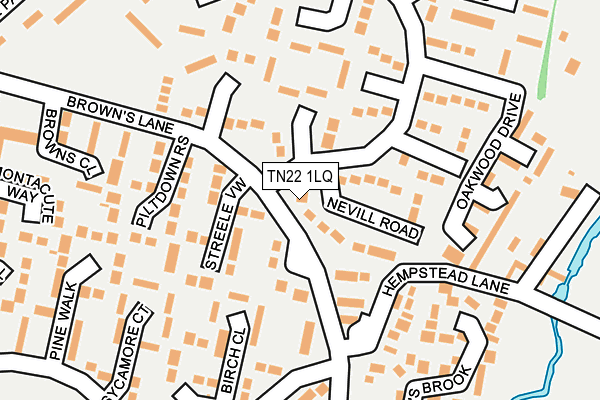 TN22 1LQ map - OS OpenMap – Local (Ordnance Survey)