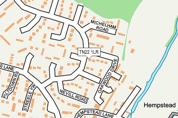 TN22 1LR map - OS OpenMap – Local (Ordnance Survey)