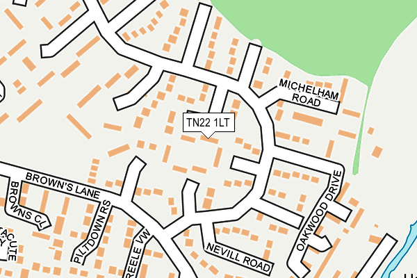 TN22 1LT map - OS OpenMap – Local (Ordnance Survey)