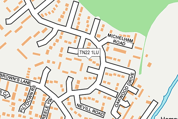 TN22 1LU map - OS OpenMap – Local (Ordnance Survey)