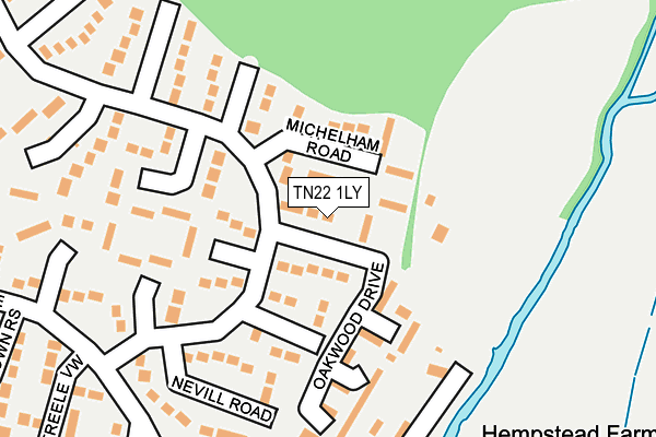 TN22 1LY map - OS OpenMap – Local (Ordnance Survey)