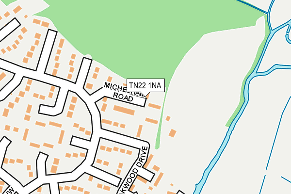 TN22 1NA map - OS OpenMap – Local (Ordnance Survey)