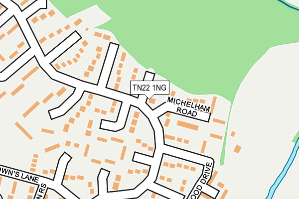 TN22 1NG map - OS OpenMap – Local (Ordnance Survey)