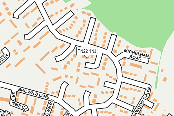 TN22 1NJ map - OS OpenMap – Local (Ordnance Survey)