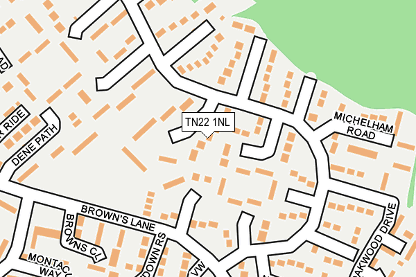 TN22 1NL map - OS OpenMap – Local (Ordnance Survey)