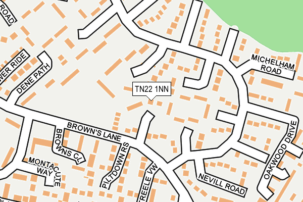 TN22 1NN map - OS OpenMap – Local (Ordnance Survey)