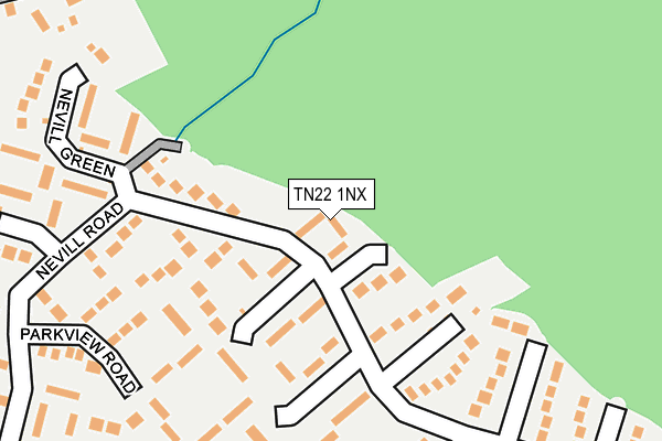 TN22 1NX map - OS OpenMap – Local (Ordnance Survey)