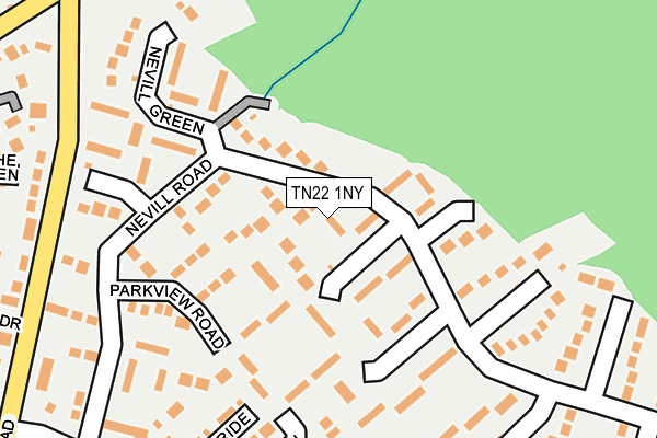 TN22 1NY map - OS OpenMap – Local (Ordnance Survey)