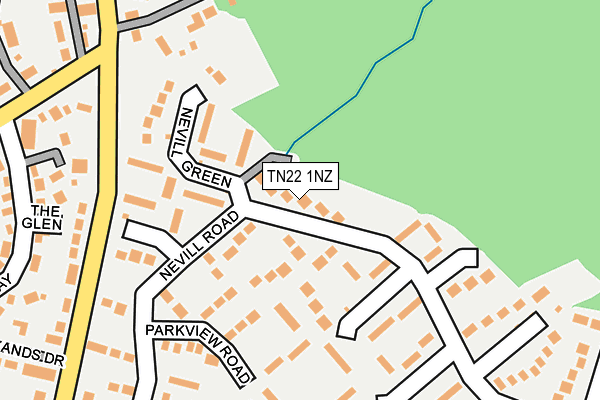 TN22 1NZ map - OS OpenMap – Local (Ordnance Survey)