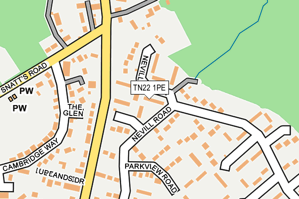 TN22 1PE map - OS OpenMap – Local (Ordnance Survey)