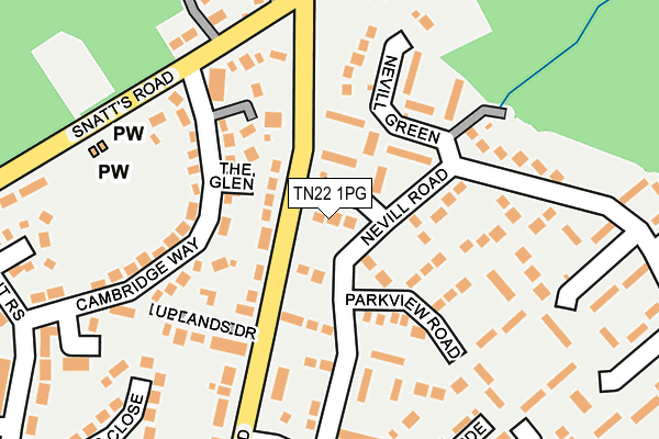 TN22 1PG map - OS OpenMap – Local (Ordnance Survey)