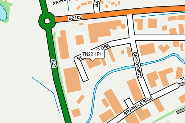 TN22 1PH map - OS OpenMap – Local (Ordnance Survey)