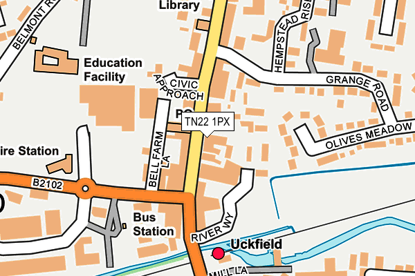 Map of ACADEMY OF HAIR UCKFIELD LTD at local scale
