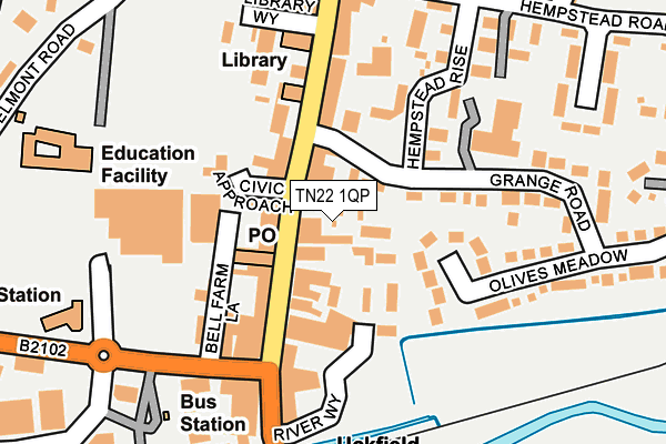 TN22 1QP map - OS OpenMap – Local (Ordnance Survey)