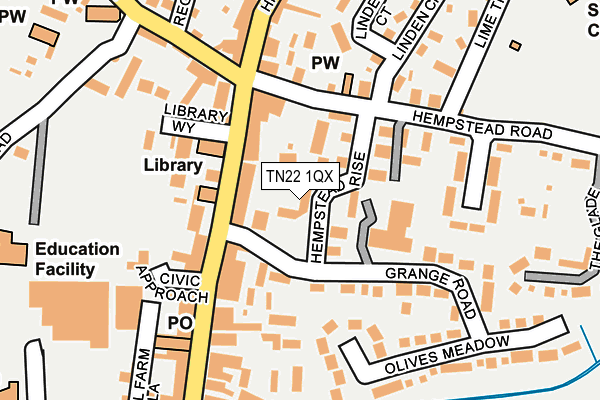 TN22 1QX map - OS OpenMap – Local (Ordnance Survey)