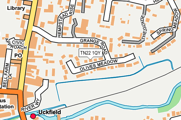 TN22 1QY map - OS OpenMap – Local (Ordnance Survey)