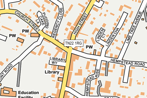 TN22 1RG map - OS OpenMap – Local (Ordnance Survey)