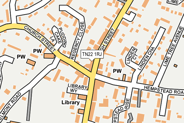 TN22 1RJ map - OS OpenMap – Local (Ordnance Survey)