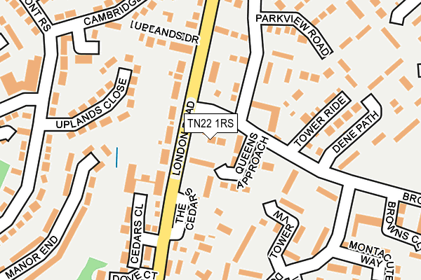 TN22 1RS map - OS OpenMap – Local (Ordnance Survey)