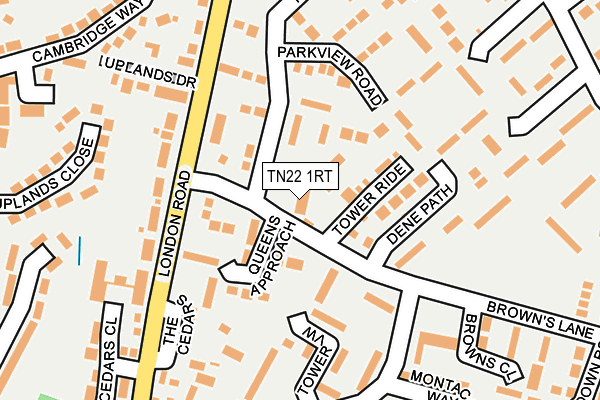 TN22 1RT map - OS OpenMap – Local (Ordnance Survey)