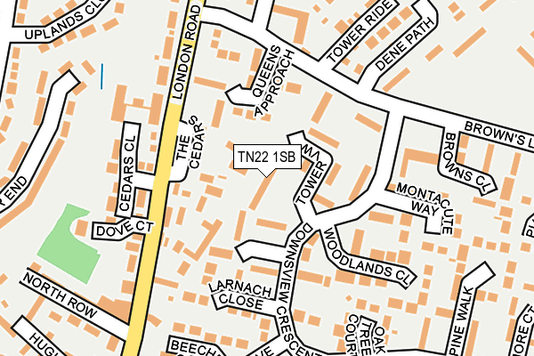 TN22 1SB map - OS OpenMap – Local (Ordnance Survey)