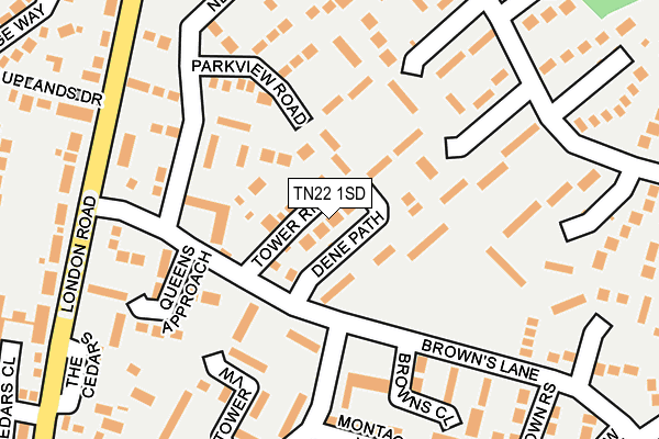 TN22 1SD map - OS OpenMap – Local (Ordnance Survey)