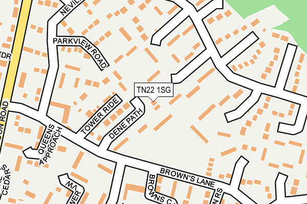 TN22 1SG map - OS OpenMap – Local (Ordnance Survey)