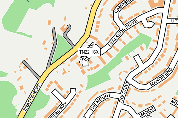 TN22 1SX map - OS OpenMap – Local (Ordnance Survey)