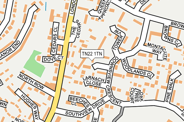 TN22 1TN map - OS OpenMap – Local (Ordnance Survey)