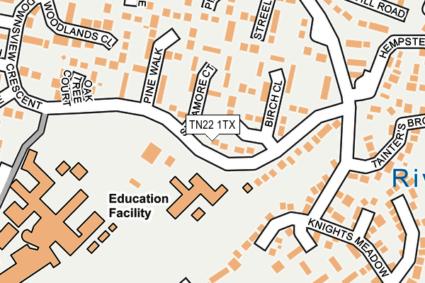 TN22 1TX map - OS OpenMap – Local (Ordnance Survey)