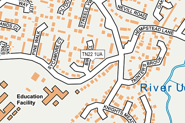 TN22 1UA map - OS OpenMap – Local (Ordnance Survey)