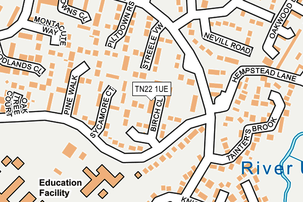 TN22 1UE map - OS OpenMap – Local (Ordnance Survey)
