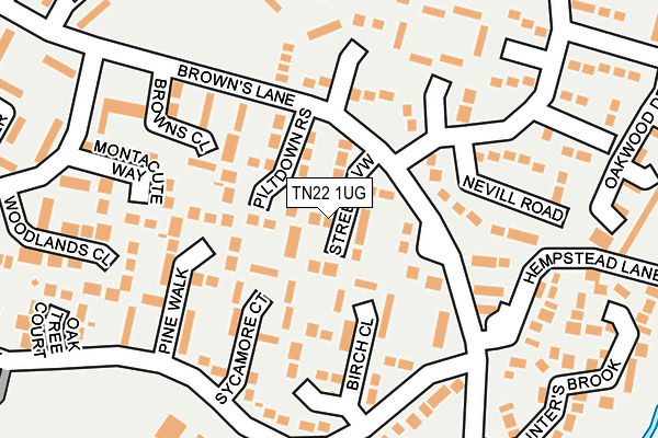 TN22 1UG map - OS OpenMap – Local (Ordnance Survey)