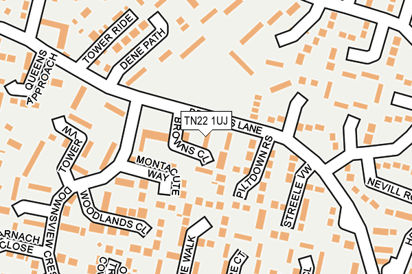 TN22 1UJ map - OS OpenMap – Local (Ordnance Survey)