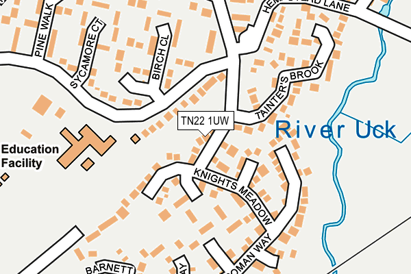 TN22 1UW map - OS OpenMap – Local (Ordnance Survey)
