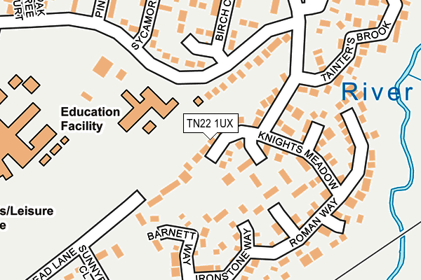 TN22 1UX map - OS OpenMap – Local (Ordnance Survey)