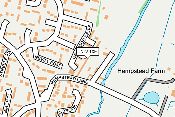 TN22 1XE map - OS OpenMap – Local (Ordnance Survey)