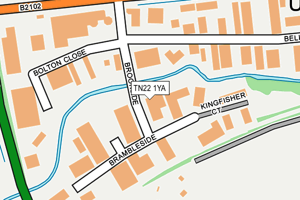 TN22 1YA map - OS OpenMap – Local (Ordnance Survey)