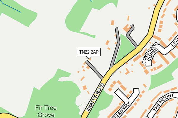 TN22 2AP map - OS OpenMap – Local (Ordnance Survey)