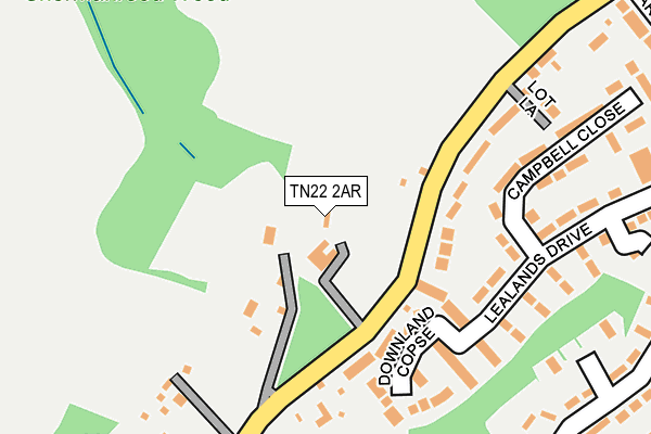TN22 2AR map - OS OpenMap – Local (Ordnance Survey)