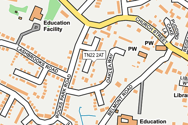 TN22 2AT map - OS OpenMap – Local (Ordnance Survey)