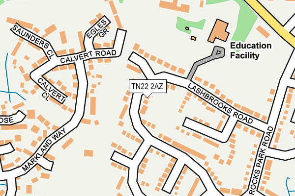 TN22 2AZ map - OS OpenMap – Local (Ordnance Survey)