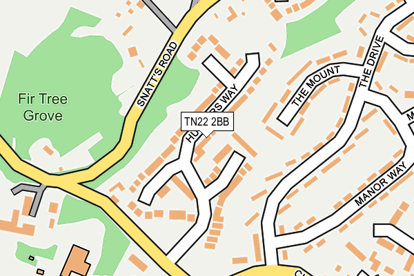 TN22 2BB map - OS OpenMap – Local (Ordnance Survey)